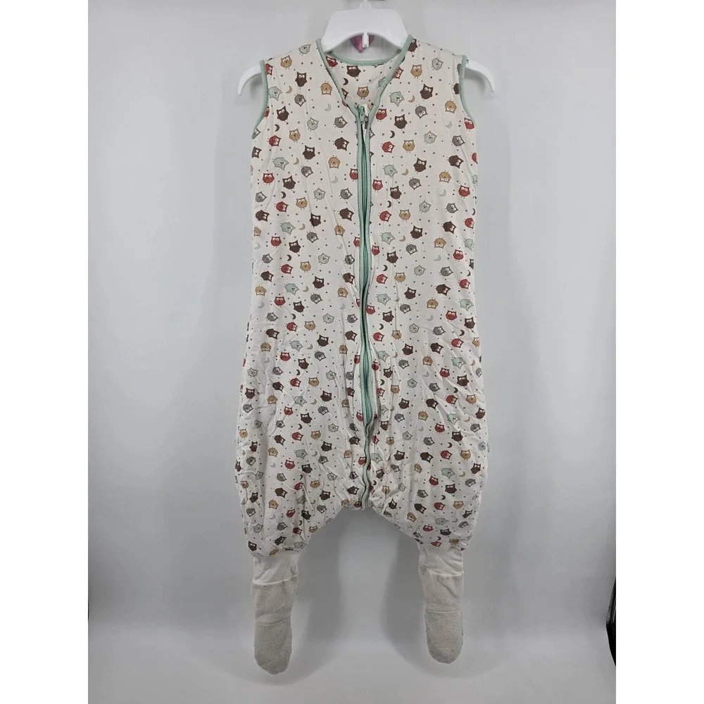 Set of 2 SlumberSafe Cotton Sleeping Bag with Feet Owl Bear Print 3-4 Years